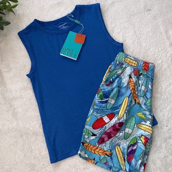 NWT Posh Peanut Wave Tank Top and Shorts 5T Surfboards - Picture 6 of 6